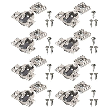 Blum Compact BLUMOTION Soft-Close Face Frame Hinge, 1/2 in Overlay, 4-Pack - size: 4 KITS, style: With Screws