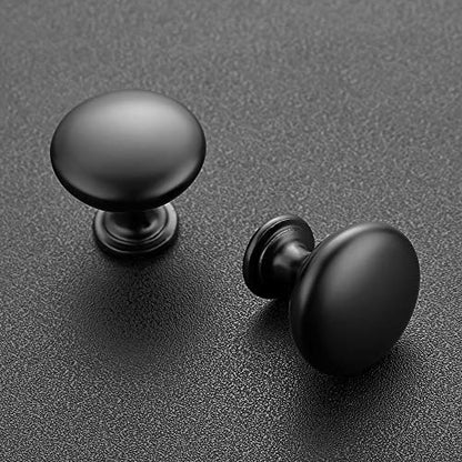Ravinte Matte Black Cabinet Knobs, Zinc Knobs Drawer Pulls, 5 Pack - color: Matte Black