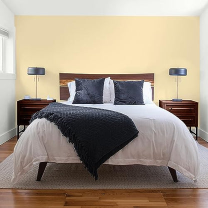 Glidden Total Interior Wall Paint & Primer All-in-One, Caramelized Pears/Yellow, Flat, 1 Gallon - color: Caramelized Pears, size: 128 Fl Oz (Pack of 1)