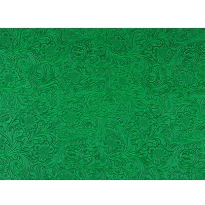 Solid Color Embossed Faux Leather Sheets 12 "x53 (30cm x 135cm) Embossed Texture Leather Fabric, Widely Used in Leather Earrings, Keychains, Sewing DIY Projects ﻿ (Green) - color: Green