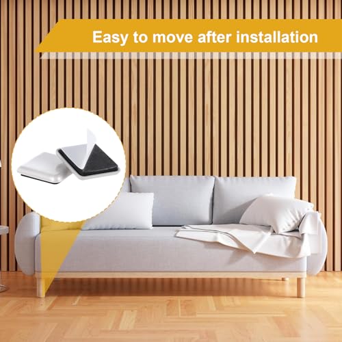 12Pcs Furniture Sliders, Square Self-Adhesive Furniture Sliders Pads