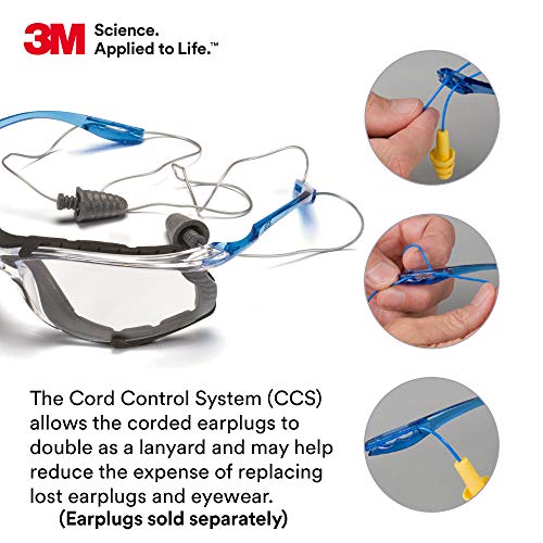 3M Safety Glasses, Virtua CCS, Anti-Fog Clear Lens, Blue Frame, ANSI Z87 - color: Clear Lens, Blue Frame With Foam Gasket, size: 1 Count (Pack of 1)