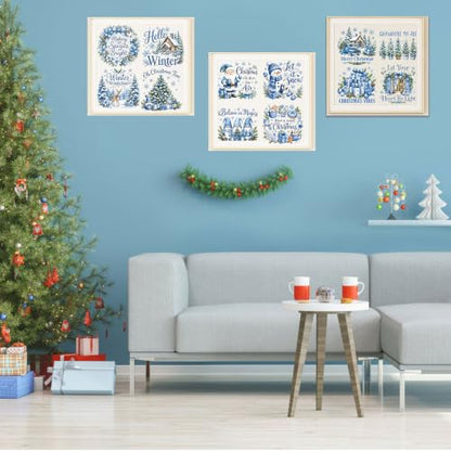 Christmas Rub on Transfers for Crafts, Winter Transfer Furniture Decals - style: Christmas Winter