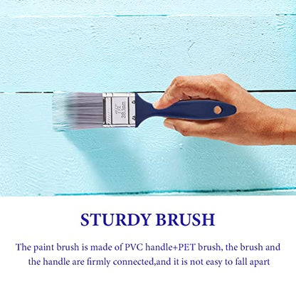 Household Mini Paint Roller Kit, 4 Sponge Paint-Roller-Head + 2 Fabric Roller-Head +1 Plastic Paint Tray + 1 Roller Handle +1 Pant Brush fits Home Painting & Smaller DIY Projects(Color:Blue)