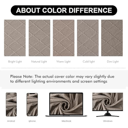 Genina Waterproof Chair Covers for Dining Room Dining Chair Covers Kitchen Parsons Chair Covers (Taupe, 4 PCS) - color: Taupe, size: 4 PCS