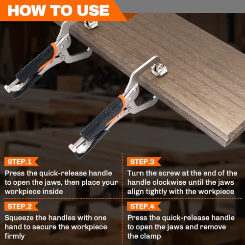 4 Pack 6-Inch C Clamp Locking Pliers Vice Grip Welding Clamps