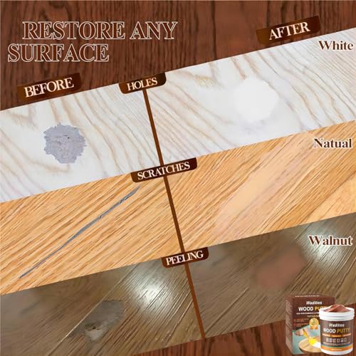 Walnut Wood Filler, 9.87oz Wood Putty, Paintable Stainable Repair Putty - color: Walnut