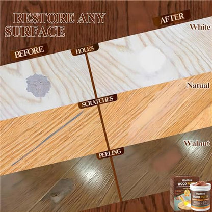 Walnut Wood Filler, 9.87oz Wood Putty, Paintable Stainable Repair Putty - color: Walnut