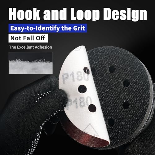 Elechiakan 85PCS 5 Inch Orbital Sanding Disc and Interface Backing Foam Pad - style: 85 Pack