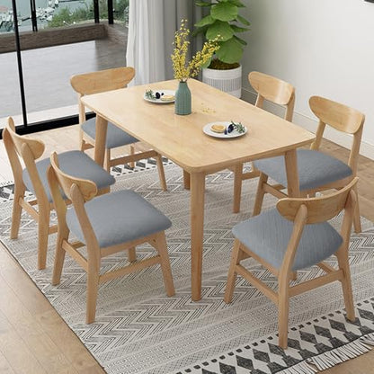 Fuloon Dining Chair Seat Covers Stretch Slipcovers, 6 Pack, Light Grey - color: Light Grey, size: Not Waterproof