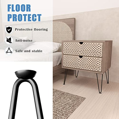 Hairpin Legs 12", Black Metal Furniture Legs for Table Bench, Set of 4 - size: 12inch