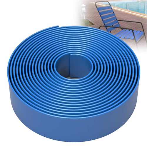 KOMORAX 100ft Long 1.5" Wide Vinyl Chair Strapping. Repair & Replacement Matte Finish. for Patio Outdoor Lawn Garden Durable Attractive (Royal Blue) - color: Royal Blue