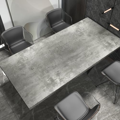 Light Grey Concrete Wallpaper Peel and Stick 3D Gray Faux Cement Textured Contact Paper Self-Adhesive Waterproof Vinyl Matte Modern Industrial Wall Paper for Bedroom Bathroom Kitchen 48"x118" - color: Light Gray, size: 48" x 118"