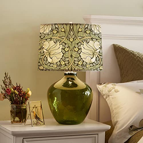 HAOKHOME William Morris Style Wallpaper Sage Green Mural 17.3in x 32.8ft - color: Sage Green/Yellow, size: L: 17.3in x 32.8ft
