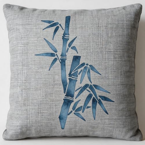 TIAMECH A4 Reusable Bamboo Stencil for Painting - style: Asian Bamboo Leaves