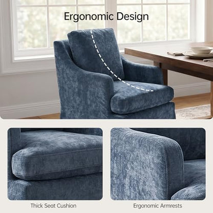 Usaint Upholstered Dining Chairs Set of 6, Dining Room Chairs with Casters - size: 6