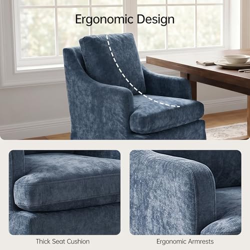 Usaint Upholstered Dining Chairs Set of 2, Dining Room Chairs with Casters - size: 2