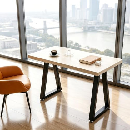 24" Trapezoid Metal End Table Legs Set of 2, Black - color: Trapezoid, size: 24 IN