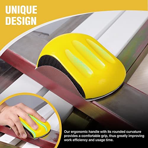 Sanding Block 1 PCS Hand Sander 5 Inch Hook and Loop Sanding Block 1 Pack Automotive Sanding Block for Woodworking,Furniture Making,DIY Handicrafts,or Car Repairs - style: 1PCS Mouse Sanding Block
