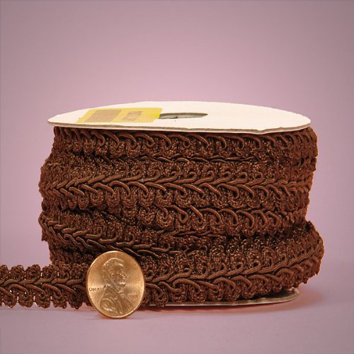 Brown Gimp Braid Trim, 5/8" X 10yd