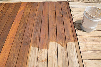 SaverSystems #1 Deck Premium Wood Stain - Semi-Transparent, Water Based, Sealer in One - 1 Gallon - color: Light Walnut, size: 1 Gallon