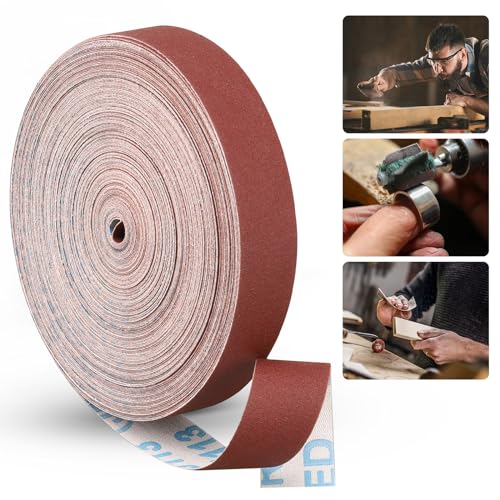Emery Cloth Roll 320 Grit, 1 Inch x 82 Feet Heavy Duty Sandpaper - size: 25 meters, style: 320 Grit