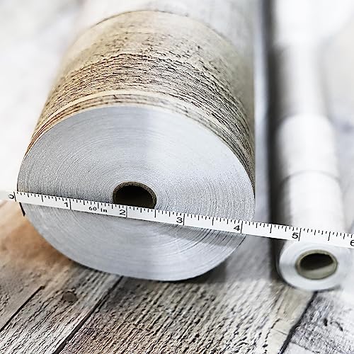 Yun-aeon Natural Wood-Grey Contact Paper Peel and Stick Wallpaper - color: Natural Wood-grey, size: 17.3" x 1200"