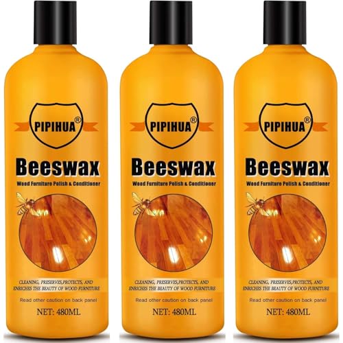PIPIHUA Beeswax Polish and Conditioner for Wood Furniture - 16.23oz, 3 Pack - size: 16.23 Ounce (Pack of 3)