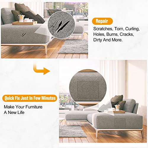ILOFRI Fabric Couch Repair Patch Self Adhesive 8x11 inch 2PCS, Velvet Microfiber Flannel Sofa Repairing for Upholstery, Furniture, Loveseat, Car Seats, Office Chair, Cloth, Carpet - Beige - color: Beige