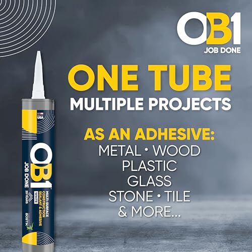 OB1 Universal Caulk Sealant & Adhesive White 10.1oz - 1 Cartridge - color: White, size: 10.1oz
