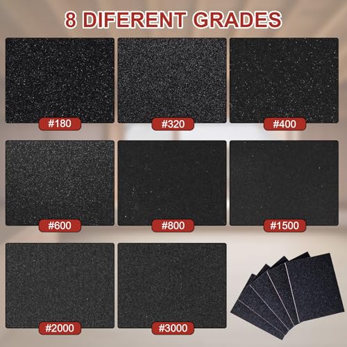 22 Pcs Sanding Sponge 320 Grit Sandpaper Assortment, Washable & Reusable Sanding Blocks for Wood, Metal, Drywall, Glazing, Wet Dry Sandpaper for Smooth Finishing - size: 320 Grit