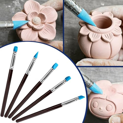 OSBANG Air Dry Clay Glaze and Tools Kit, Gloss Clear Varnish with 29-Piece Clay Sculpting Set - size: Gloss Glaze Tool Kit