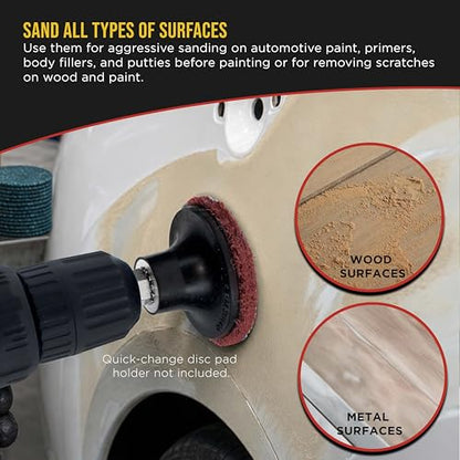 Dura-Gold 2" Diameter Surface Conditioning Discs Maroon Medium Sanding Grit - style: Medium
