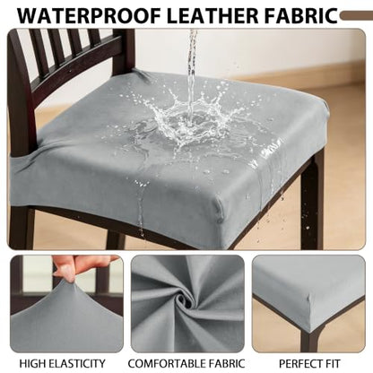 FUANGUI Dining Chair Covers Set of 2, Kitchen Chair Seat Covers - color: 04
