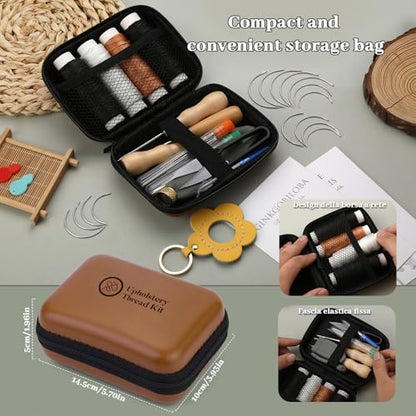 Yizzvb Heavy Duty Sewing Kit Thread Hand Needles Awl Sewing Supplies - color: 78 Pcs