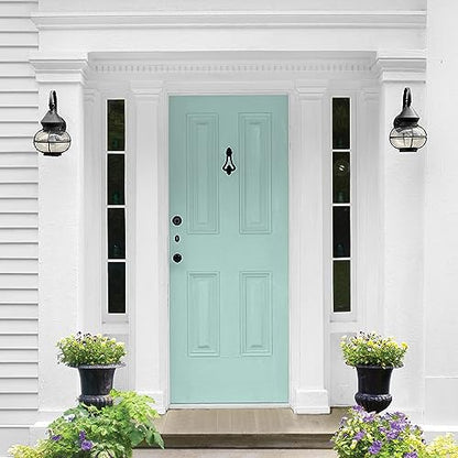 Glidden Total Exterior Paint & Primer All-in-One, Cassiopeia/Aqua-Green, Semi-Gloss, 1 Gallon - color: Cassiopeia, size: 128 Fl Oz (Pack of 1)