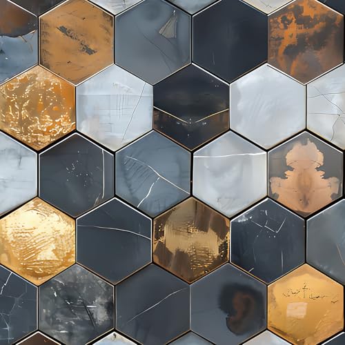 Livelynine 17.5x276" Waterproof Peel and Stick Wallpaper for Kitchen Wall Tiles Backsplash Renter Friendly Bathroom Wallpaper Waterproof Modern Removable Contact Paper for Walls Shower Tile Sticker - size: 17.5x276 Inch
