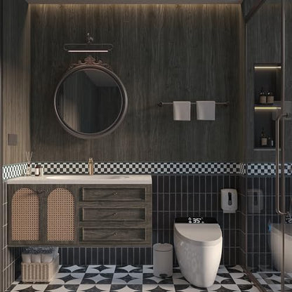 15.7"x354" Dark Brown Wallpaper Peel and Stick Wood Contact Paper Waterproof Removable Rustic Wood Vinyl Wrap for Countertops Kitchen Cabinets Bathroom Farmhouse Furniture Thicken Wood Laminate Sheets - color: Coffee, size: 15.7" x 354.3"
