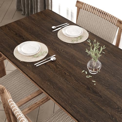 Extra Wide Wood Contact Paper Rustic Brown Wood Grain Wallpaper - size: 32" x 118"