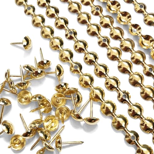 10Meters Upholstery Tacks Strips/Nailhead Trims(N:9.5mm Golden) - color: Gold, size: 9.5mm