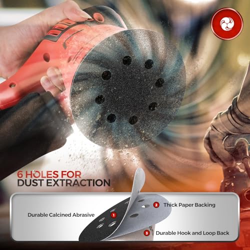 100PCS 5 Inch Sanding Discs 800 Grit Random Orbit Sander Sandpaper - style: Silicon Carbide