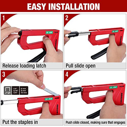 Arrow Light Duty Staple Gun Kit with 1000 JT21 Staples