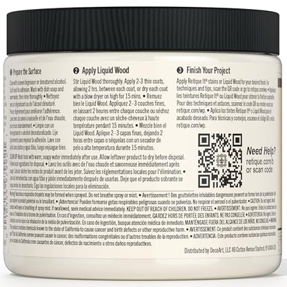 Retique It Liquid Wood - Real Wood Coating (16oz / Bleached) - color: 2 Bleached Wood, size: 16 Fl Oz (Pack of 1)
