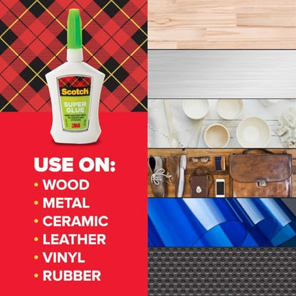 Scotch Super Glue Gel in Precision Applicator, .14 Ounces - size: 1 Count (Pack of 1)