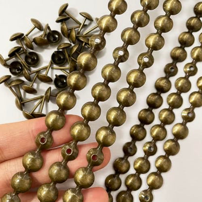 5Meters Upholstery Tacks Strips/Decorative Nail Trims(9.5mm Brass) - color: 9.5mm Brass