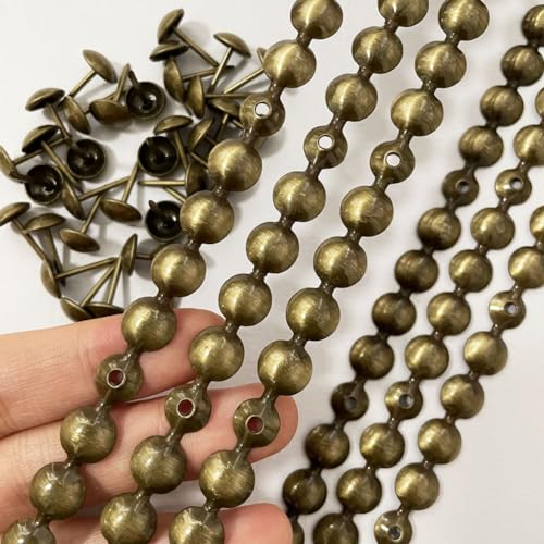 10Meters Upholstery Tacks Strips/Nailhead Trims(B:9.5mm Brass) - color: Brass, size: 9.5mm
