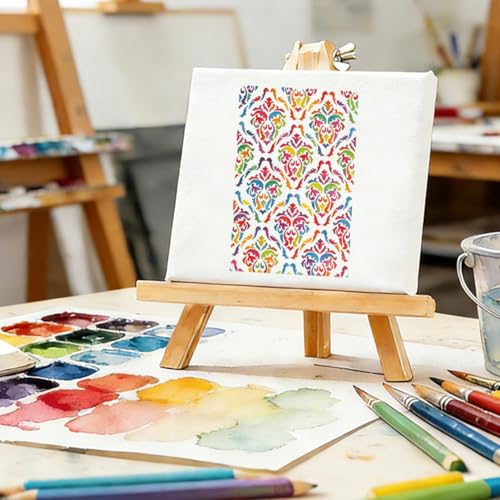 12 Pcs Geometric Texture Stencils Painting Reusable 7.1×11 Inch Abstract Layering Stencils for Crafts Plastic Branches Honeycomb Stencil Drawing Templates for DIY Wall Canvas Knit Card Wood - color: Style D