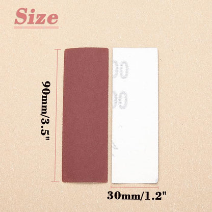 100Pcs Micro Detail Sander Paper Kit 3.5x1.2 Inch Hook and Loop Sandpaper Strips 600 Grit, Micro Finishing Sander Paper Detail Sander Refills for DIY Crafts Wood Tight Narrow Spaces Polishing - style: 600 Grit