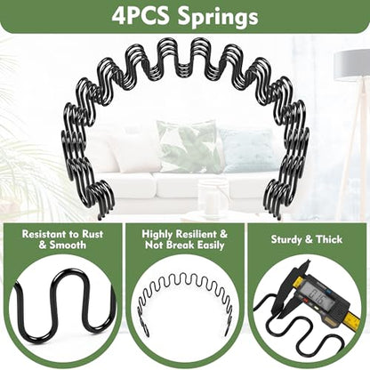 25" Couch Spring Repair Kit, 4Pack Upholstery Spring Seat Repair