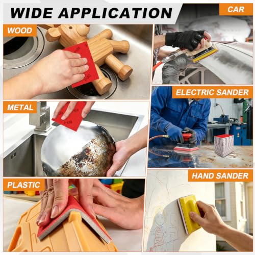 27 PCS 3x4 Inch Sanding Sponge, 120-3000 Grit Sandpaper Blocks Assortment - color: Mix Grit